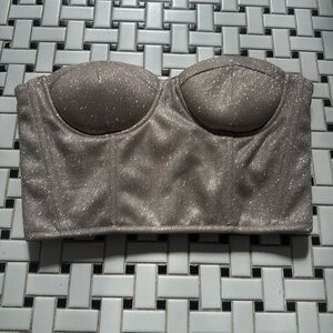 Forever 21 Shimmering Silver Bandeau